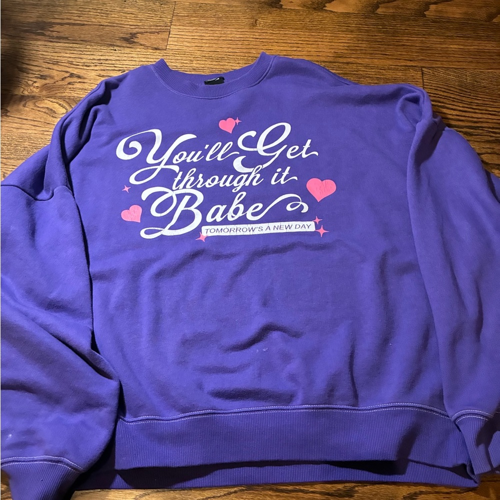 Pacsun Purple Graphic Sweatshirt